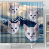 Burmilla Cat Print Shower Curtains