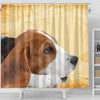 Cute Beagle Print Shower Curtains