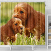 Cocker Spaniel Cute Puppy Print Shower Curtains