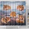 Djungarian Hamster Print Shower Curtains