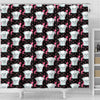 Cute Maltese Dog With Hearts Print Shower Curtains