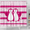 Cute Penguin Bird Print Shower Curtain