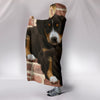 Cute Entlebucher Mountain Dog Print Hooded Blanket