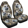 Cute Chinook Dog Print Car Seat Covers