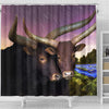 Ankole Watusi Cattle (Cow) Print Shower Curtains