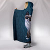 Lovely Snow Show Cat Print Hooded Blanket