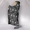 Cats Eyes Print Hooded Blanket