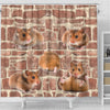 Cute Djungarian Hamster Print Shower Curtains