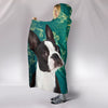 Cute Boston Terrier Print Hooded Blanket