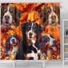 Bernese Mountain Dog Print Shower Curtain