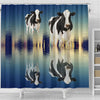 Girolando Cattle (Cow) Reflection In Water Print Shower Curtain