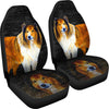 Rough Collie Dog Print Car Seat Covers