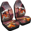 Texas Longhorn Cattle Print Car Seat Covers