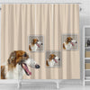 Borzoi Dog Print Shower Curtain