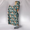 Cavalier King Charles Spaniel Dog Pattern Print Hooded Blanket