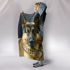 German Shepherd Print Hooded Blanket