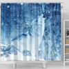 Snowy Wolf Print Shower Curtains