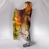 Papillon Dog Print Hooded Blanket