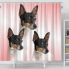 Toy Fox Terrier Print Shower Curtain
