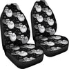 Pomeranian Dog On Black Print Car Seat Covers