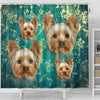 Yorkshire Terrier Print Shower Curtains