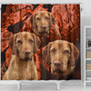 Wirehaired Vizsla Dog Print Shower Curtains