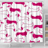 Dachshund Patterns Print Shower Curtain