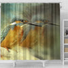 Kingisher Bird Art Print Shower Curtains