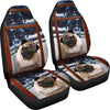 Pug Dog With Window Print Car Seat Covers