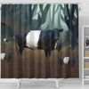 Belted Galloway Cattle (Cow) Print Shower Curtain