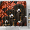 Entlebucher Mountain Dog Print Shower Curtains