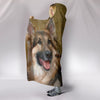 German Shepherd Smiley Face Print Hooded Blanket