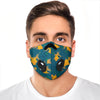 Yellow Fish Patterns Print Premium Face Mask