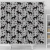 Malinois Dog Paws Pattern Print Shower Curtains