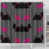 Scottish Terrier Dog Print Shower Curtain