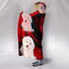 Old English Sheepdog Print Hooded Blanket