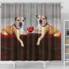 Border Terrier Love Print Shower Curtain