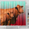 Beefmaster Cattle (Cow) Print Shower Curtain