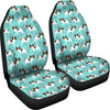 Papillon Dog Floral Print Car Seat Covers