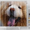 Lovely Chow Chow Dog Print Shower Curtains