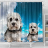 Lovely Dandie Dinmont Terrier Print Shower Curtains