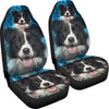 Border Collie Dog Print Car Seat Covers