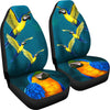 BlueandYellow Macaw Parrot Print Car Seat Covers