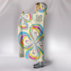 Floral color Print Hooded Blanket