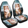 Cute Australian Shepherd Print Car Seat Covers