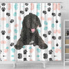 Spanish Water Dog Print Shower Curtain