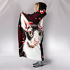 Cornish Rex Cat Love bubbles Print Hooded Blanket