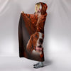 Cute Irish Red and White Setter Print Hooded Blanket