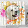 Colorful Labrador Retriever Dog Print Shower Curtain