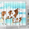 Montbeliarde Cattle (Cow) Print Shower Curtain